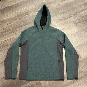 Spyder Boundless Hooded Half Zip size large Fleece Lined, zipper pockets